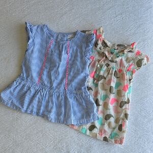 Bundle Set Of 2 Carter's Linen Tops - 18 Months
